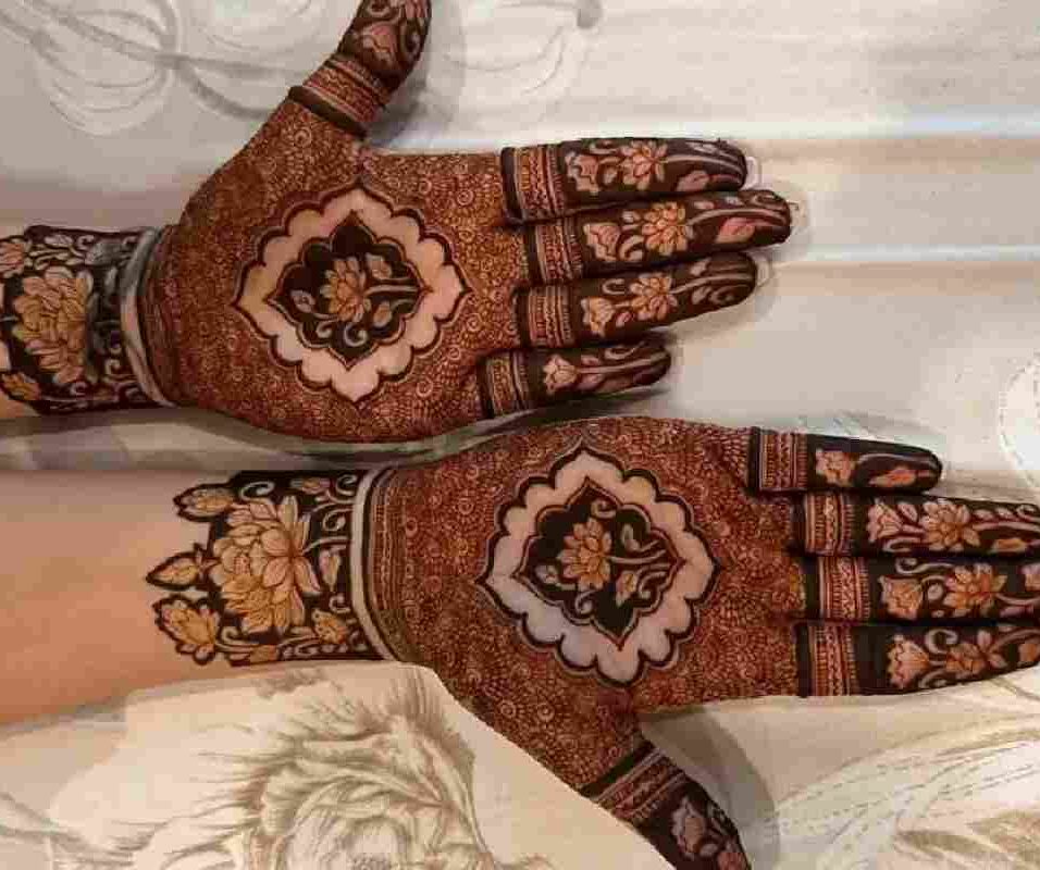 Punjabi Royal Front Hand Mehndi Design (3)