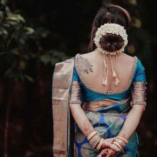 Traditional Back Neck Latest Blouse Designs (12)