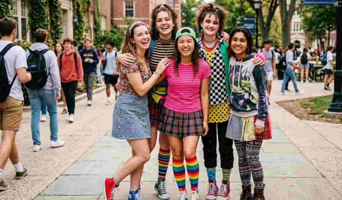 mismatch day ideas for girls in college