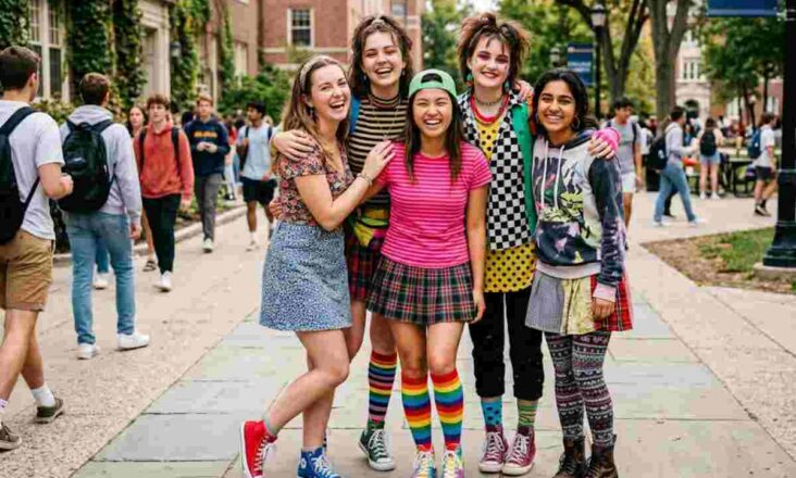 mismatch day ideas for girls in college