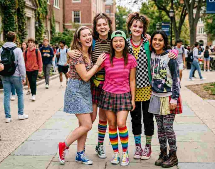 mismatch day ideas for girls in college
