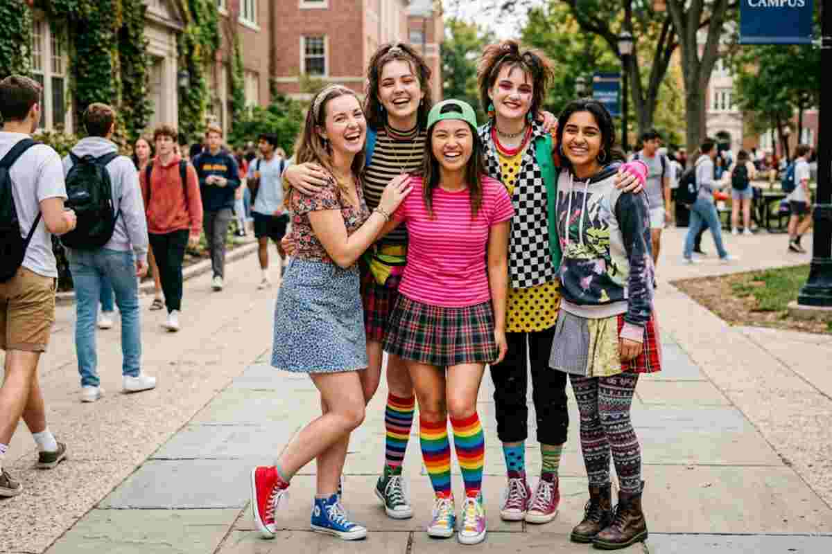 mismatch day ideas for girls in college