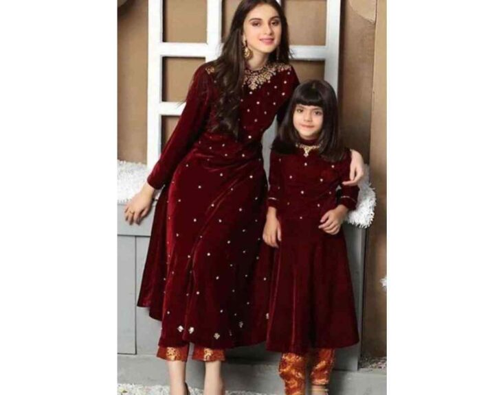 indian mother-daughter dresses for birthday