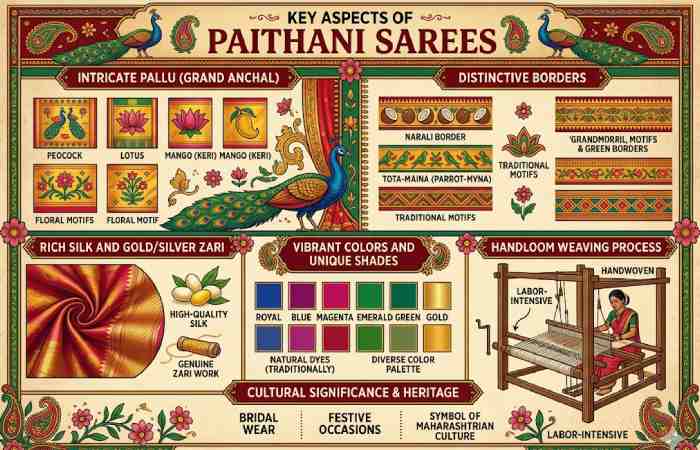 key aspects of paithani sarees