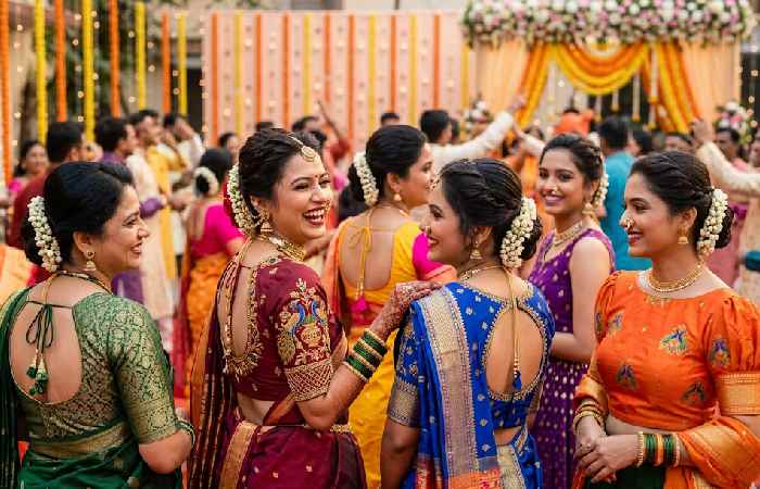 paithani blouse design patterns in weddings