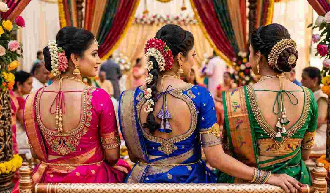 wedding paithani blouse design patterns back neck