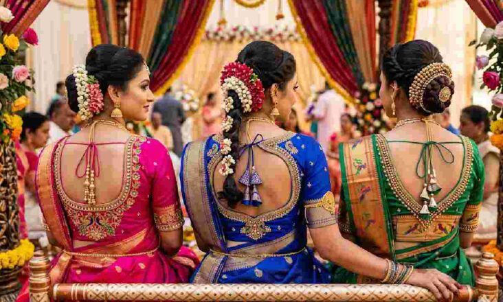 wedding paithani blouse design patterns back neck