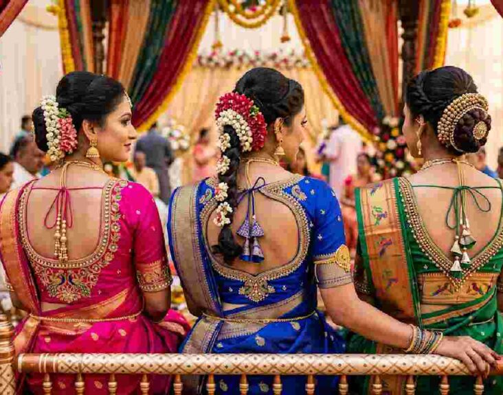 wedding paithani blouse design patterns back neck