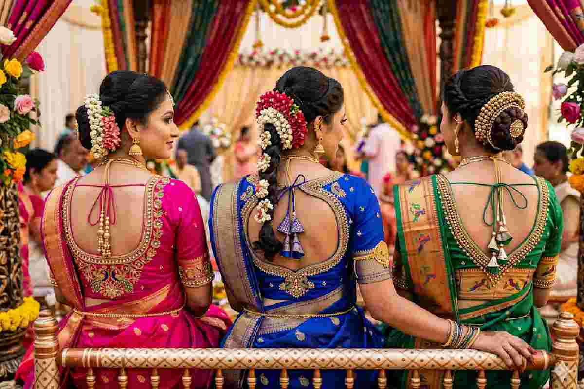 wedding paithani blouse design patterns back neck