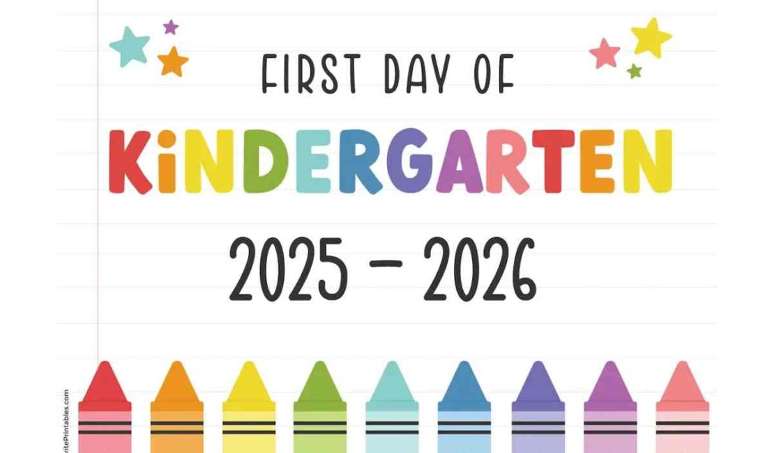 kindergarten sign printable