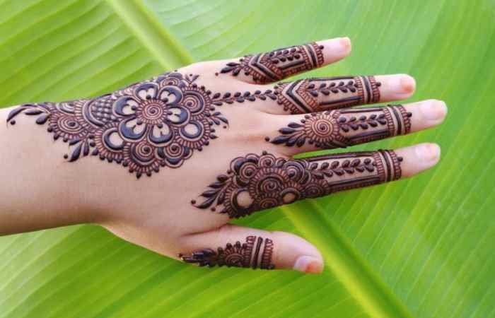 Arabic Front Hand Mehndi Designs