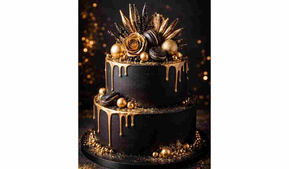 Black And Gold Cake