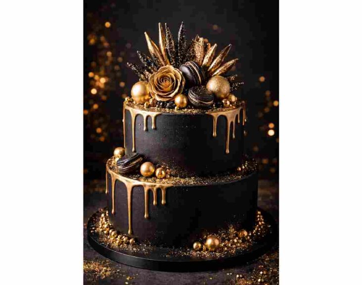 Black And Gold Cake
