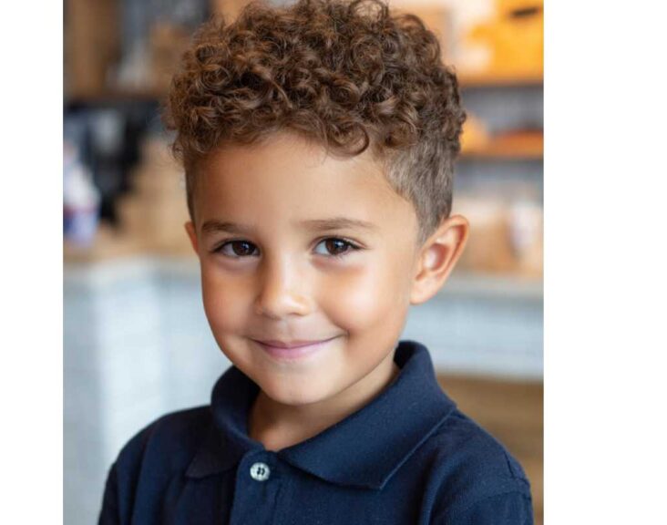 cute Llght skin boys with curly hair