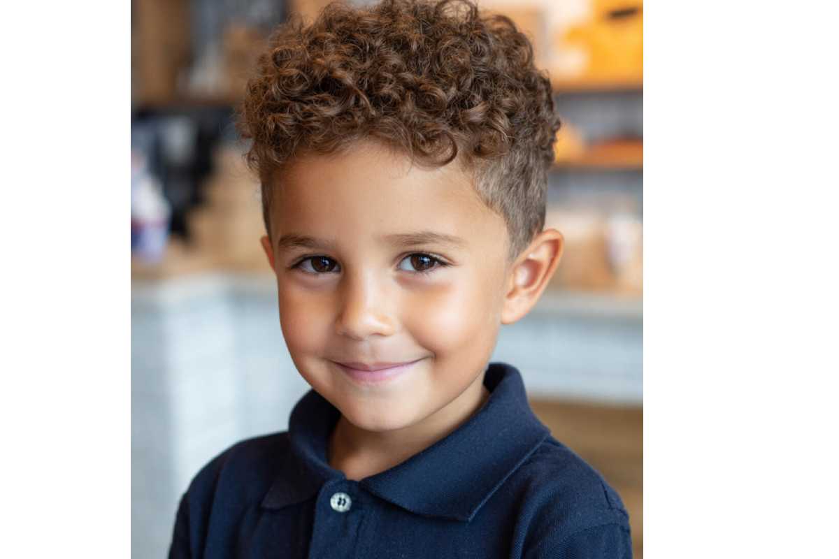 cute Llght skin boys with curly hair