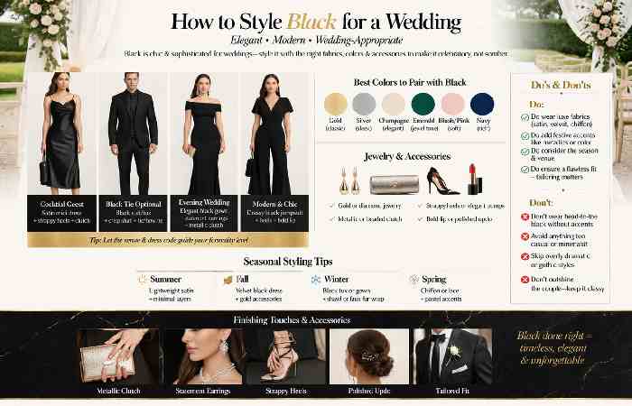 How to Style Black for a Wedding_