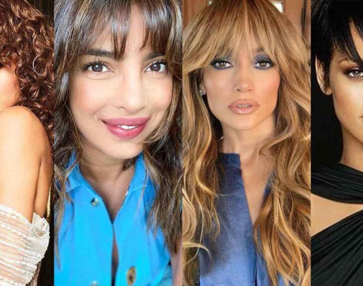 face shape types of bangs