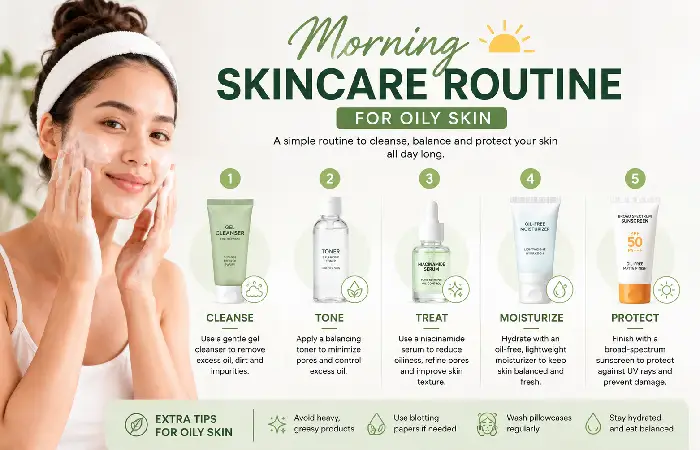 morning skin care routine for oily skin