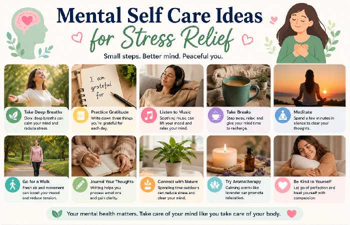 Mental Self Care Ideas for Stress Relief