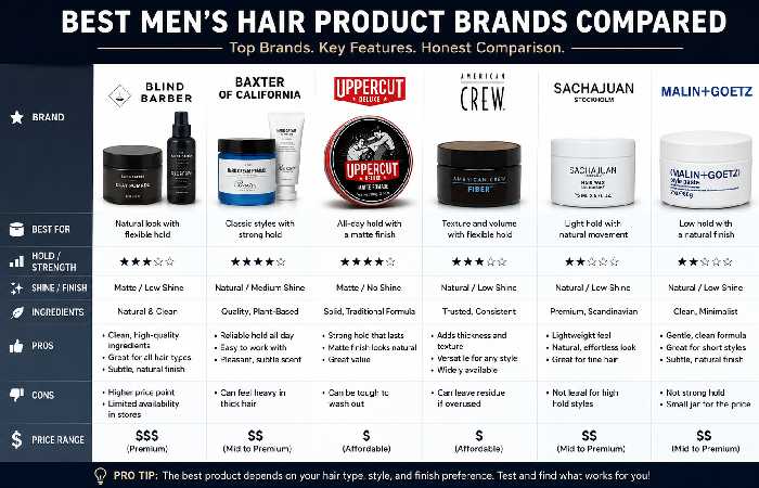 Best Men’s Hair Product Brands Compared