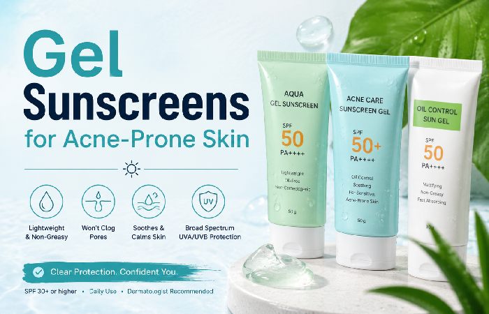 Gel Sunscreens for Acne-Prone Skin