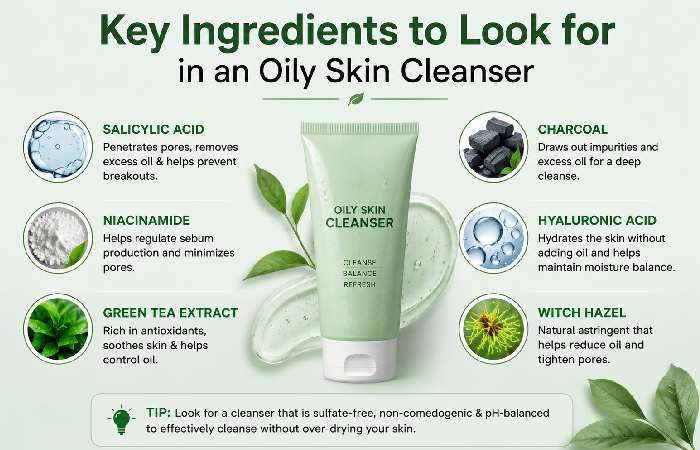 Key Ingredients to Look for in an Oily Skin Cleanser