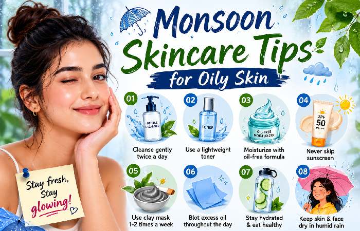 Monsoon Skincare Tips for Oily Skin