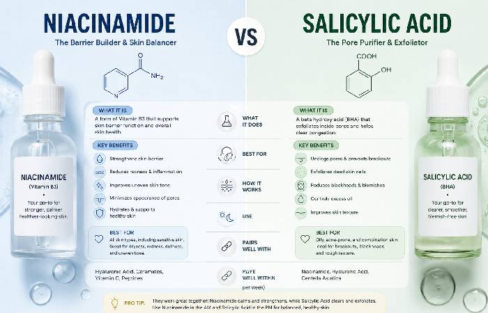 Niacinamide vs Salicylic Acid