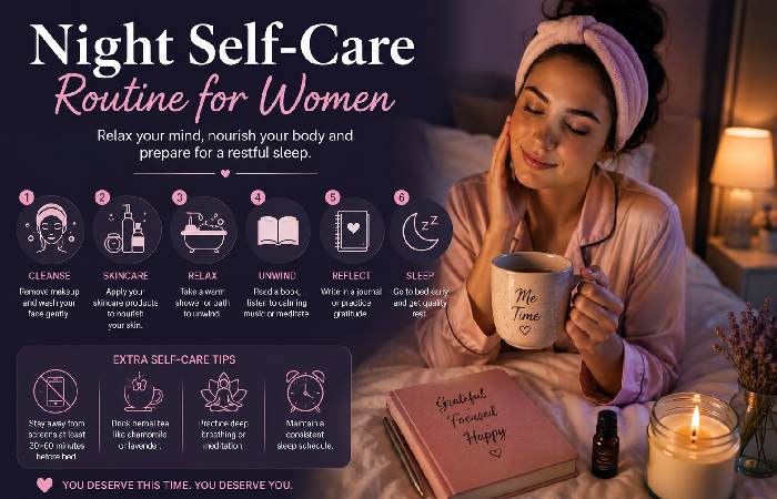 Night Self-Care Routine for Women