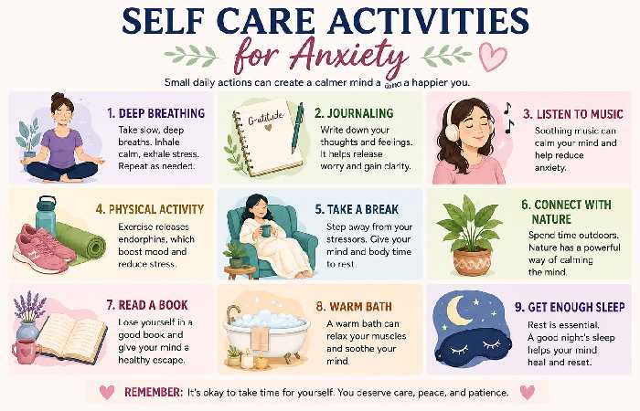 Self Care Activities for Anxiety