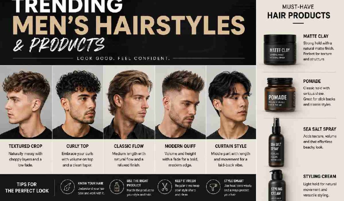 Trending Men’s Hairstyles & Products