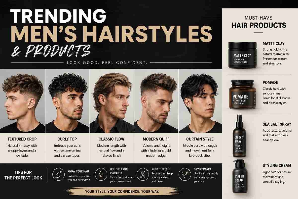 Trending Men’s Hairstyles & Products