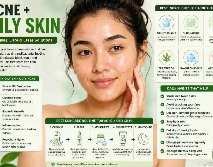 acne + oily skin