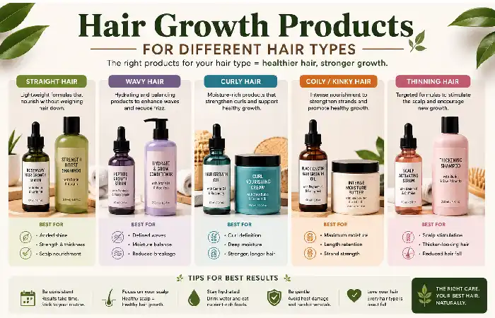hair growth products for different hair types