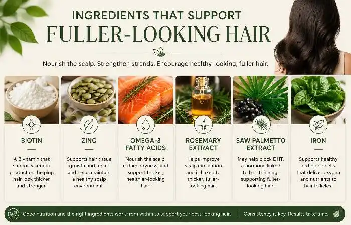 ingredients that support fuller-looking hair