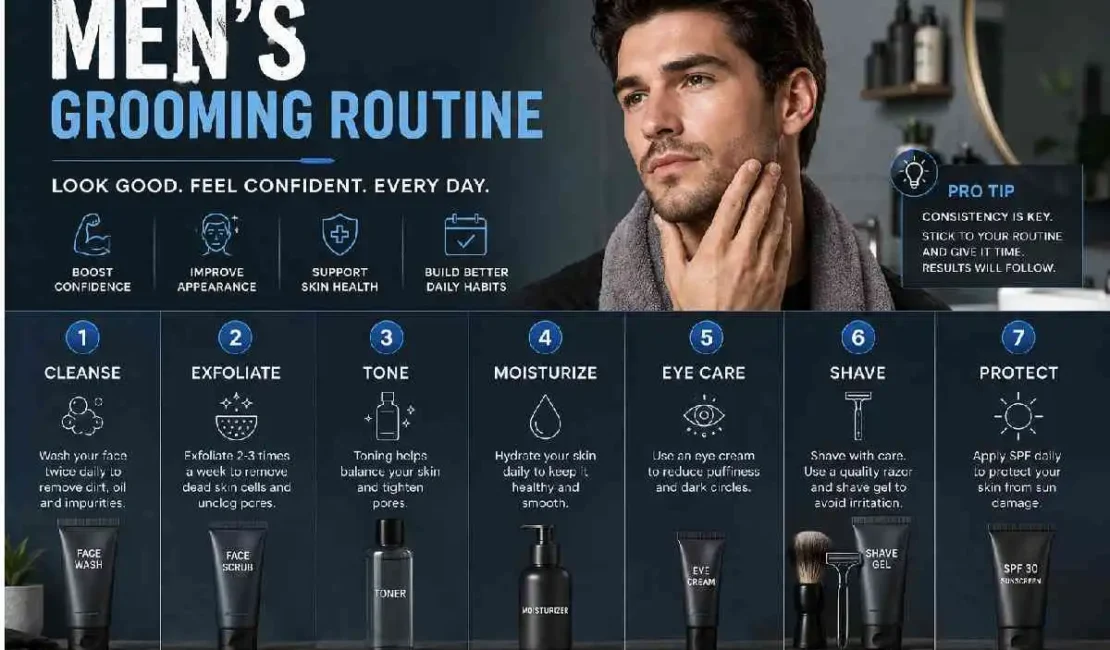 men’s grooming routine