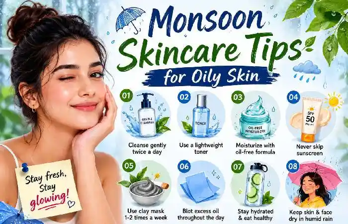 monsoon skincare tips for oily skin