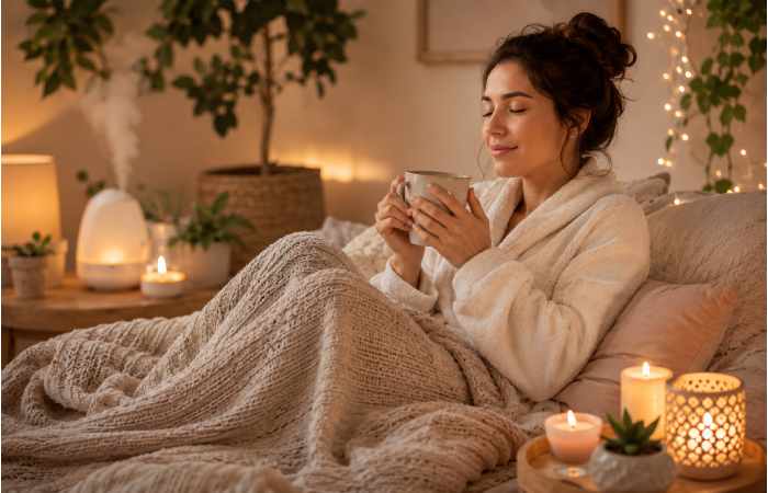 relaxing self care Ideas at home