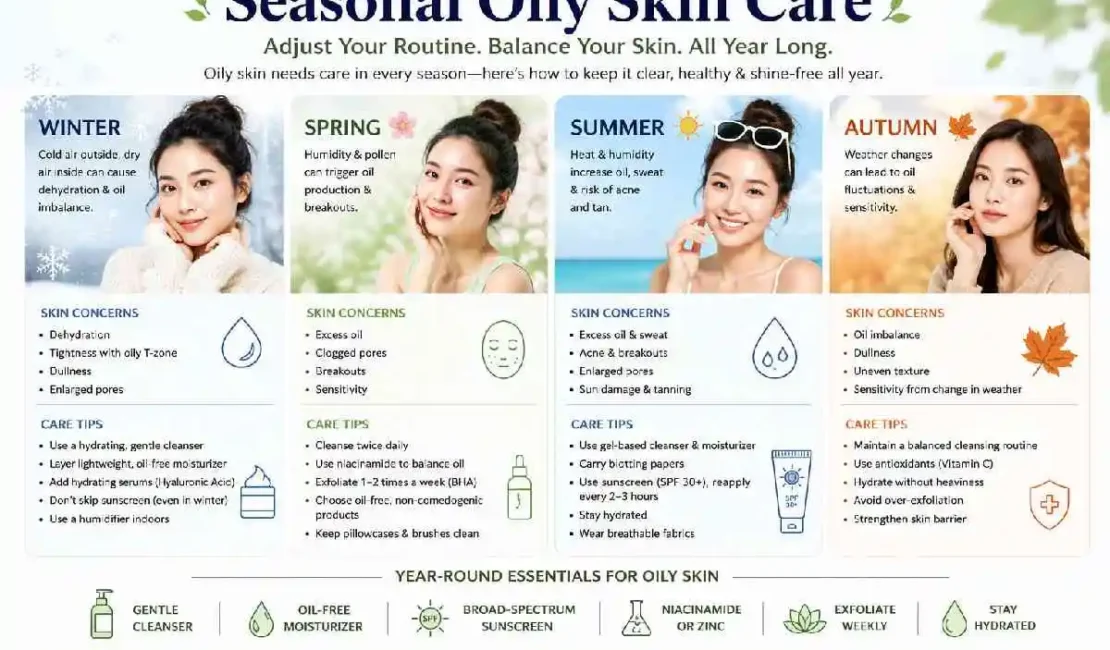 seasonal oily skin care