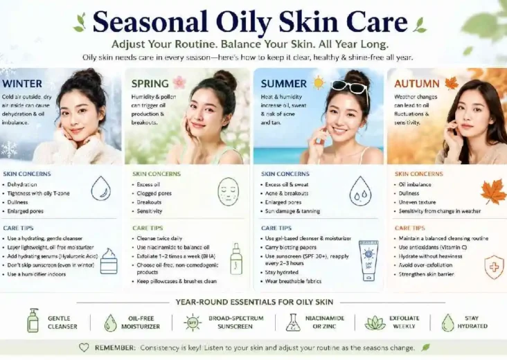 seasonal oily skin care