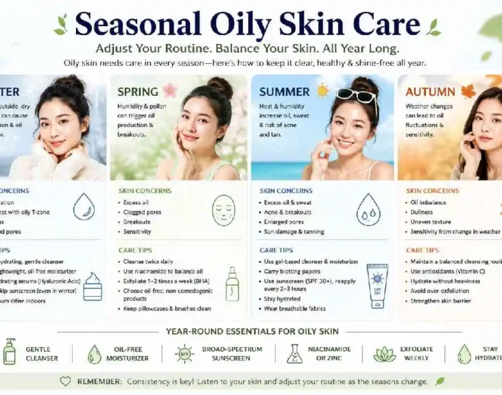 seasonal oily skin care