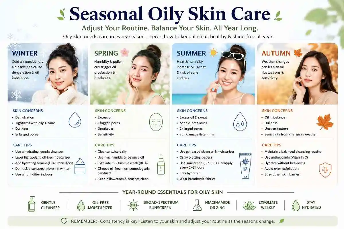 seasonal oily skin care