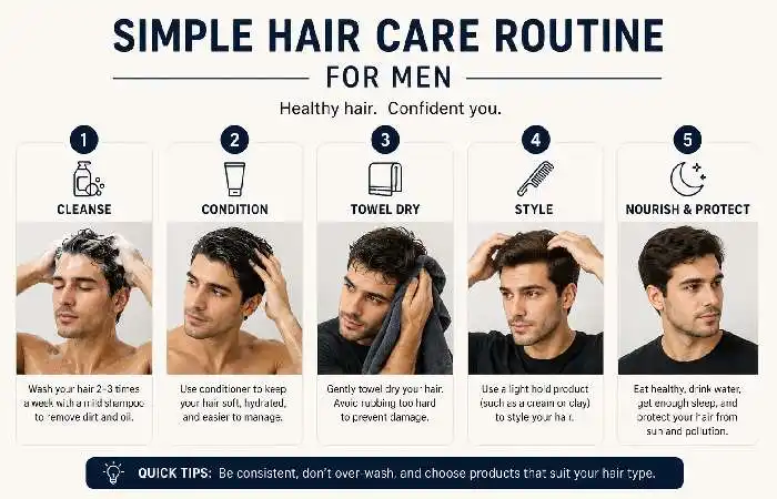 simple hair care routine for men