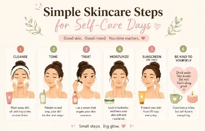 simple skincare steps for self-care days