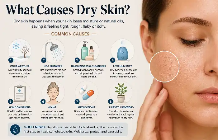 what causes dry skin_