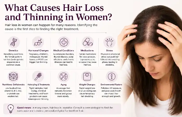 what causes hair loss and thinning in women_