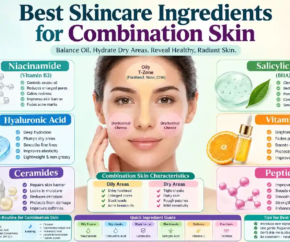 best skincare ingredients for combination skin