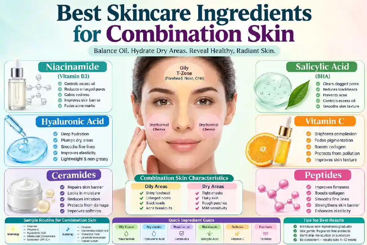 best skincare ingredients for combination skin
