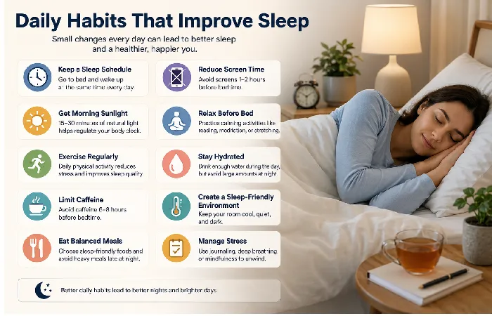 daily habits that improve sleep