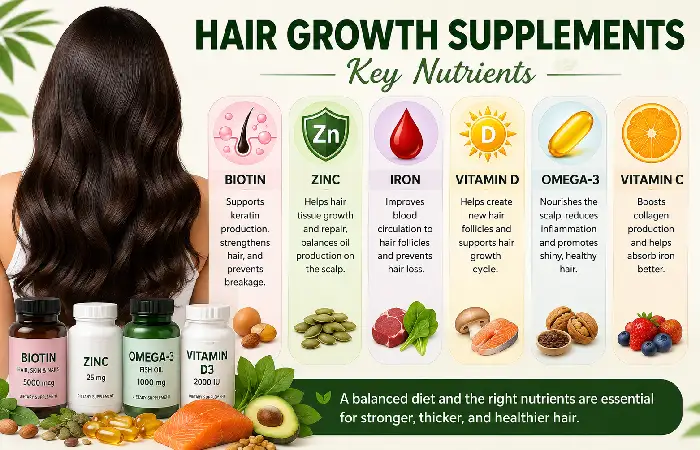 hair growth supplements, key nutrients